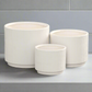 Irene Ceramic Embossed Round Pot Set (Set of 3)