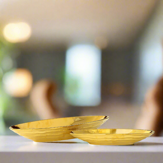 Ariyah Ceramic Boat Shape Decor  (Set of 2)
