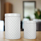Porsha Ceramic Round Lattice Canister Set (Set of 2)
