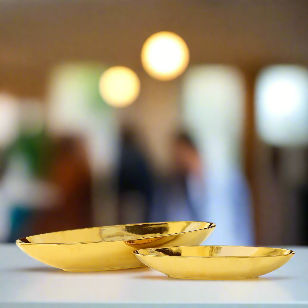 Ariyah Ceramic Boat Shape Decor  (Set of 2)