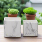 Marvello Black Marble Ceramic Square Pot (Set of 2)