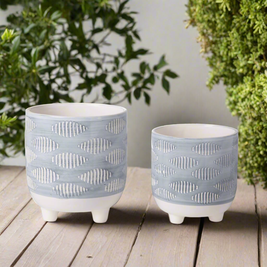 Jovira Ovate Tripod Planter Set (Set of 2)