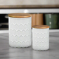 Fern Ceramic Round Canister Set (Set of 2)