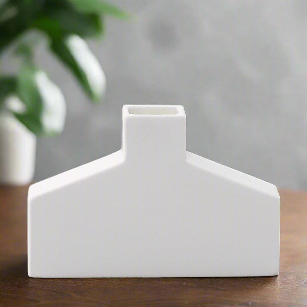 Kneena Ceramic Flat Bottle Vase