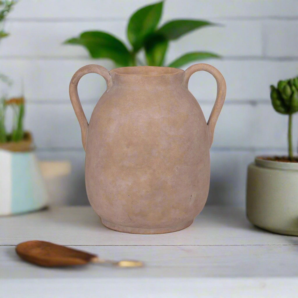 Edie Stoneware Vase with Handle