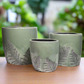 Priscilla Ceramic Round Planter Set (Set of 3)