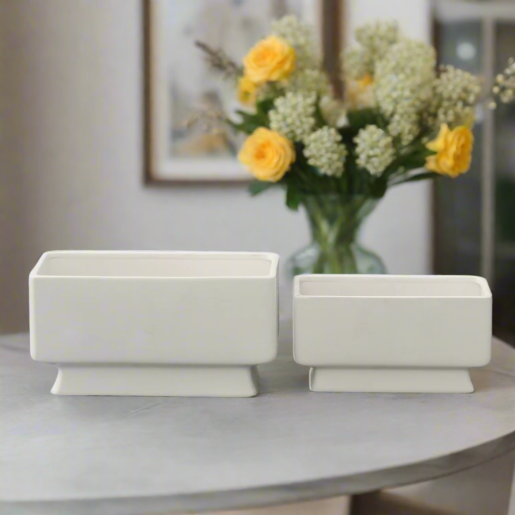 Ellara Ceramic Rectangular Pot Set