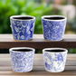 Celestique Ceramic Abstract Pot (Set of 4)