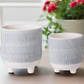 Rivelle Abstract Line Tripod Planter Set (Set of 2)