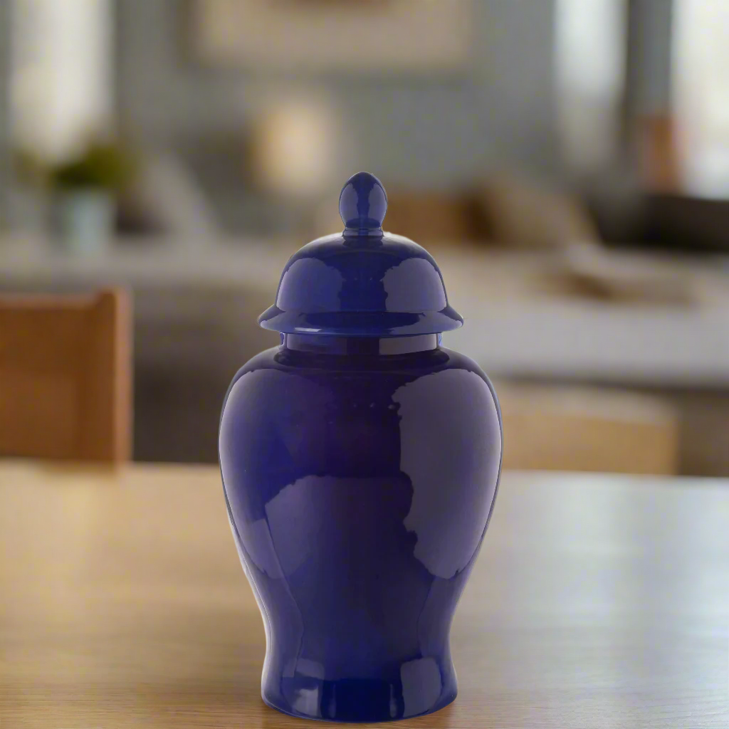 Ceramic Round Ginger/Temple Jar Gloss Finish