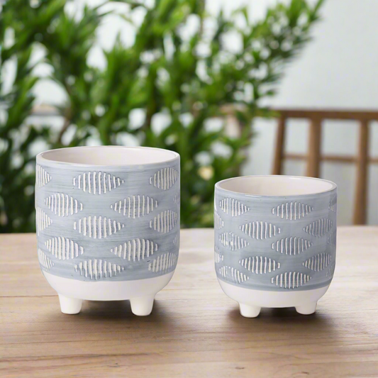 Jovira Ovate Tripod Planter Set (Set of 2)