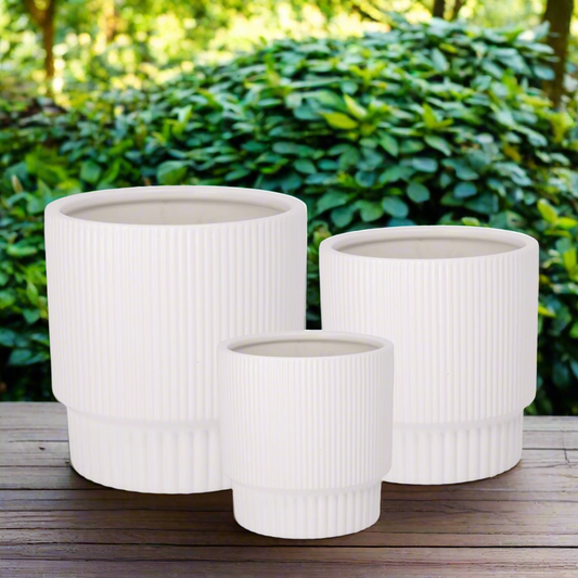 Qyrelle Ceramic Planter Set (Set of 3)