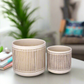 Kessler Ribbed Planter Set (Set of 2)
