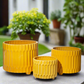 Spivora Geometric Tripod Planter Set (Set of 3)