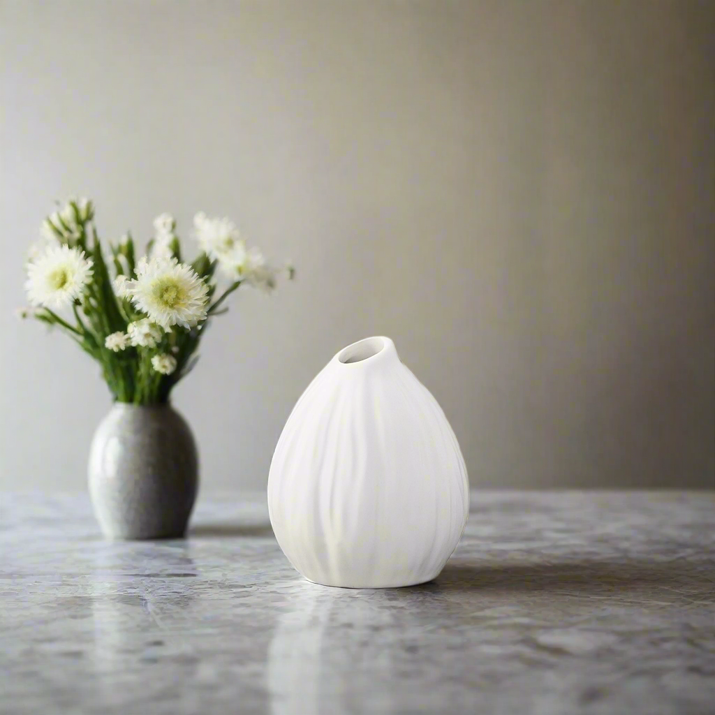 Dolly Textured Ceramic Bellied Vase