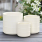 Perla Ceramic Round Planter Set (Set of 3)