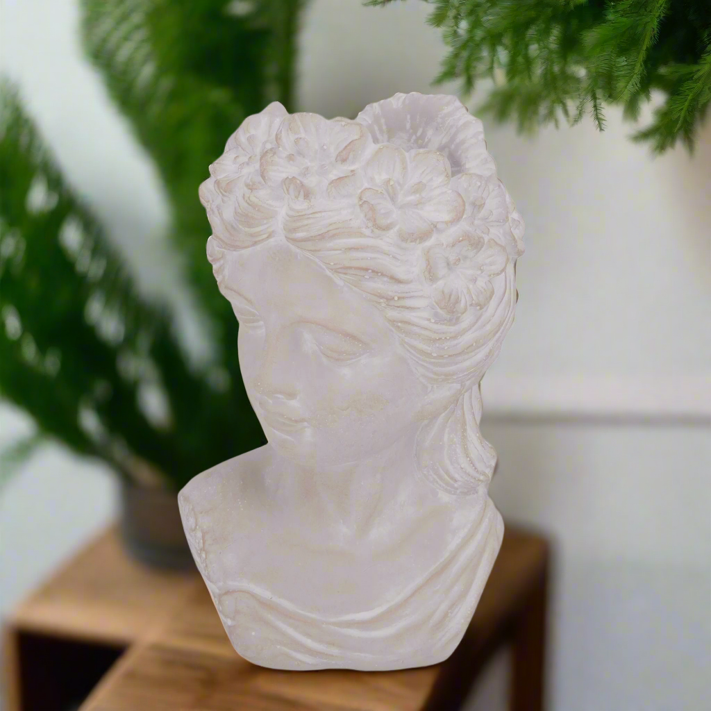 Braelyn Cement Lady Pot