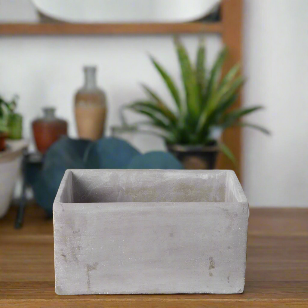 Glenda Cement Square Pot