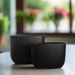 Deyara Embossed Diamond Oval Planter Set (Set of 2)