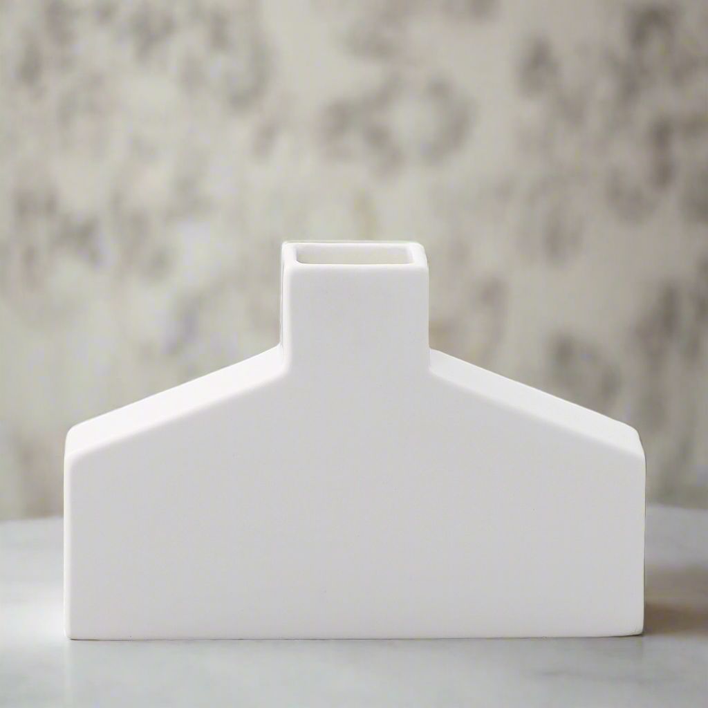Kneena Ceramic Flat Bottle Vase