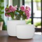 Deyara Embossed Diamond Oval Planter Set (Set of 2)