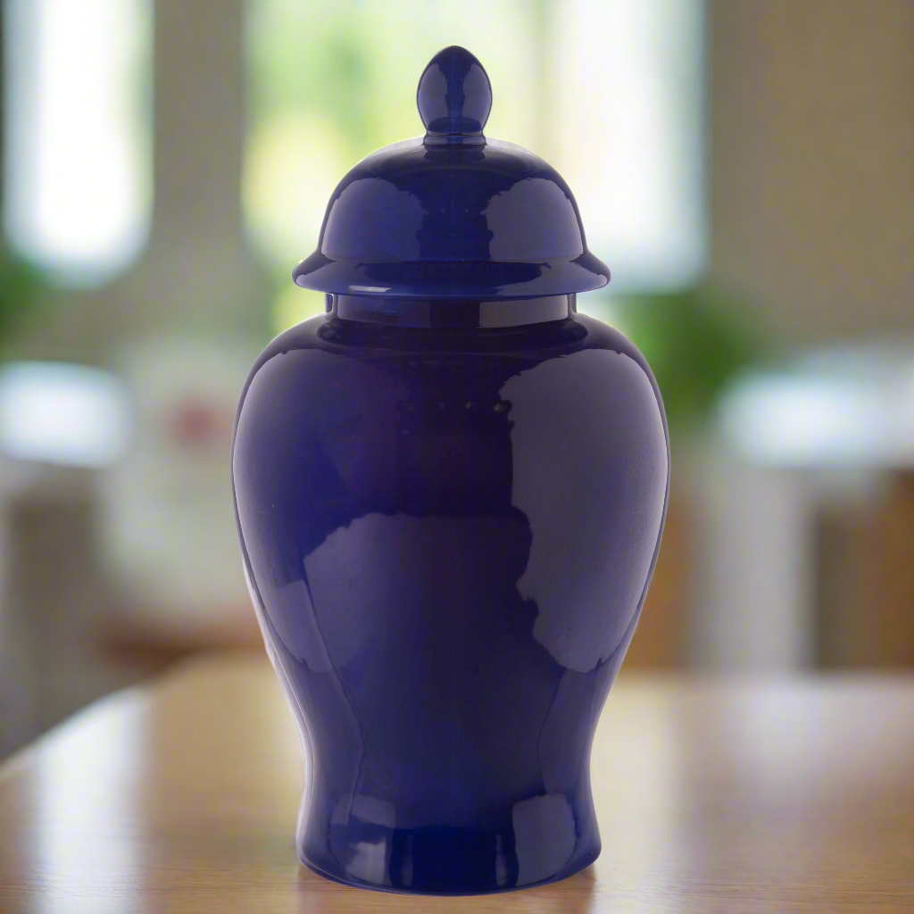 Ceramic Round Ginger/Temple Jar Gloss Finish