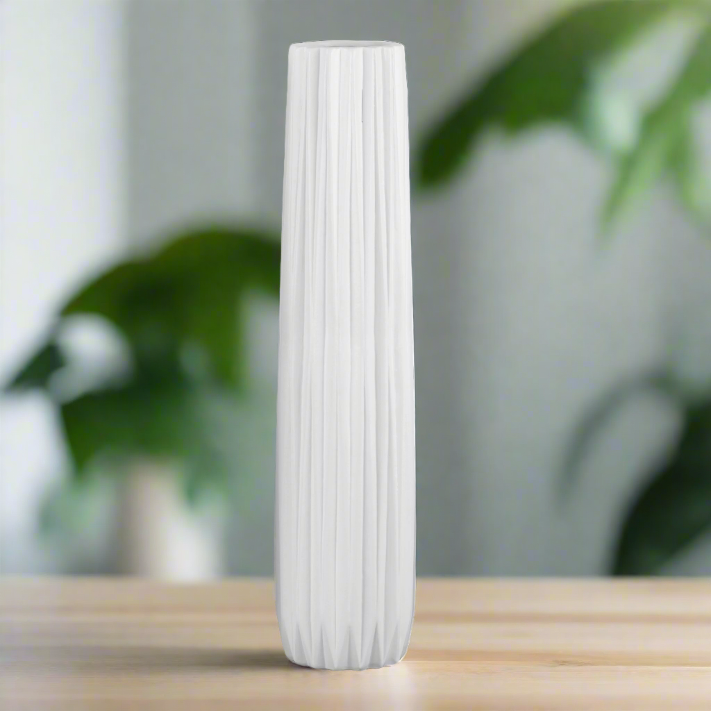 Valestra Ceramic Elongated Round Vase