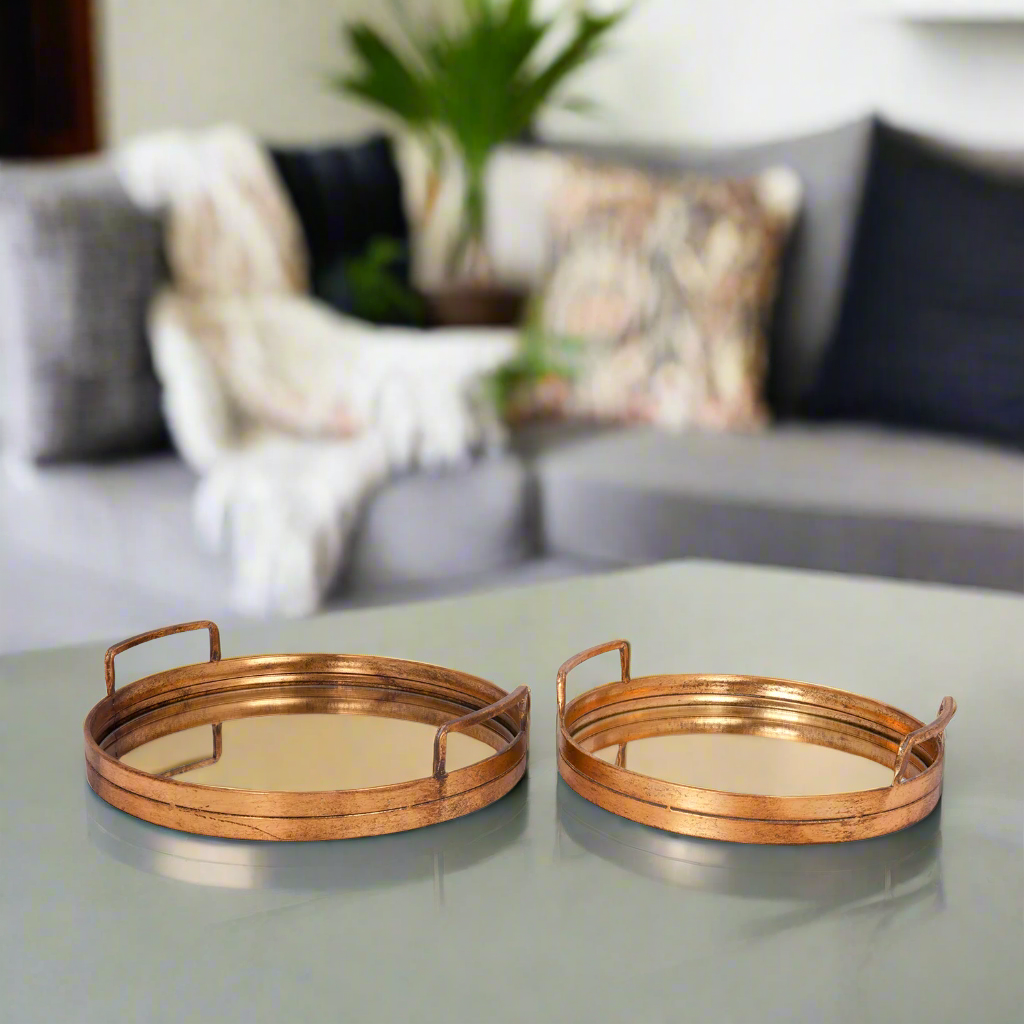 Anisa Iron Metal Tray Set