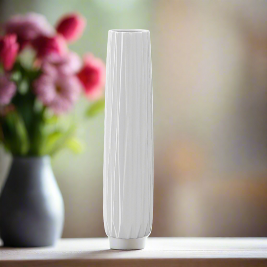 Valestra Ceramic Elongated Round Vase