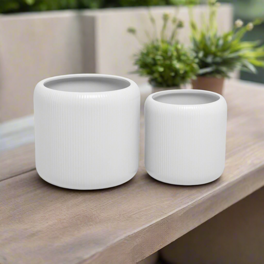 Ceyvon Matte Ceramic Planter Set (Set of 2)