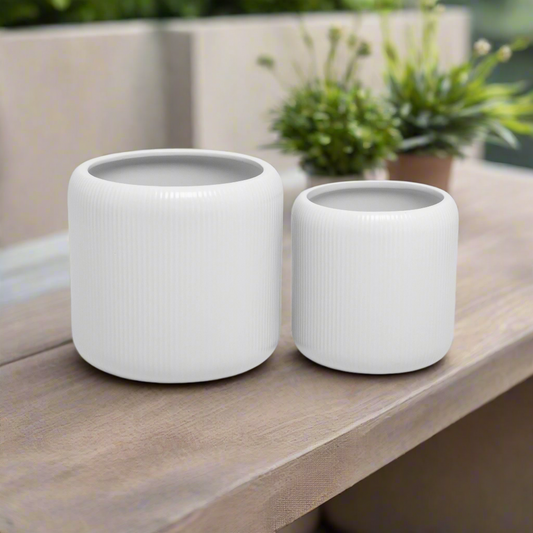 Ceyvon Matte Ceramic Planter Set (Set of 2)