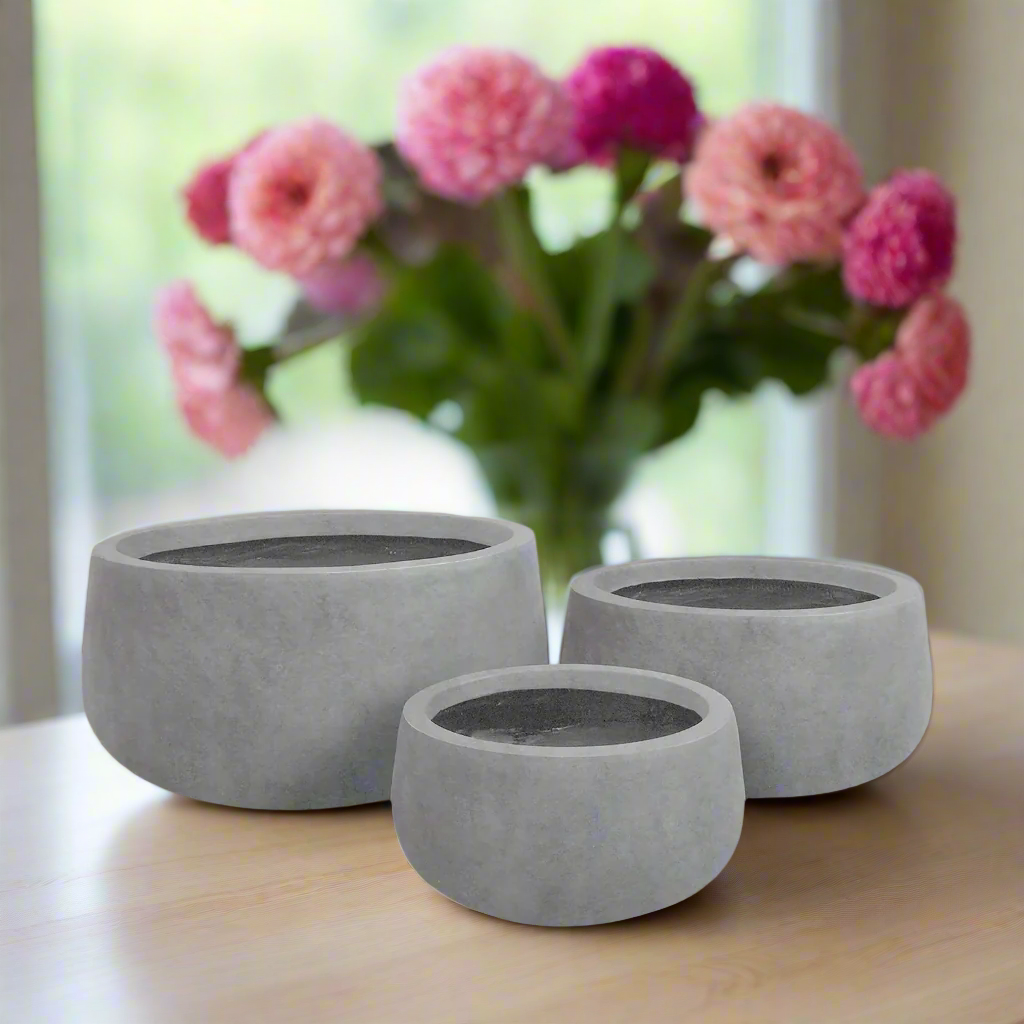 Nerik Fiber Clay Planter Set (Set of 3)