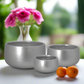 Nadene Silver Fiberclay Planter Set (Set of 3)