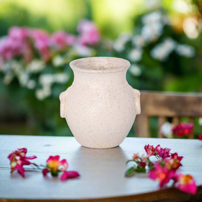 Blanche Ceramic Amphora Vase