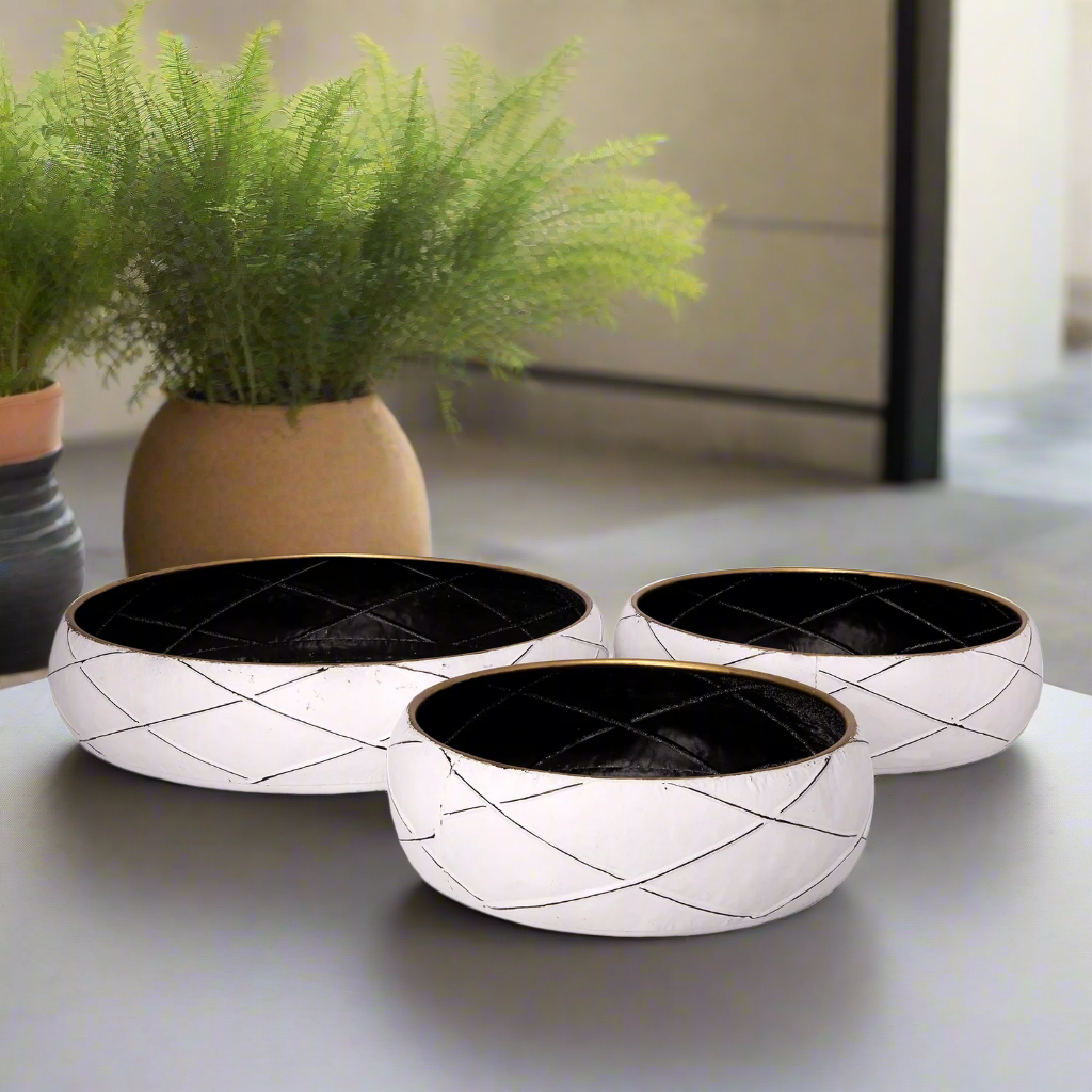 Tavira Metal Round Planter Set (Set of 3)