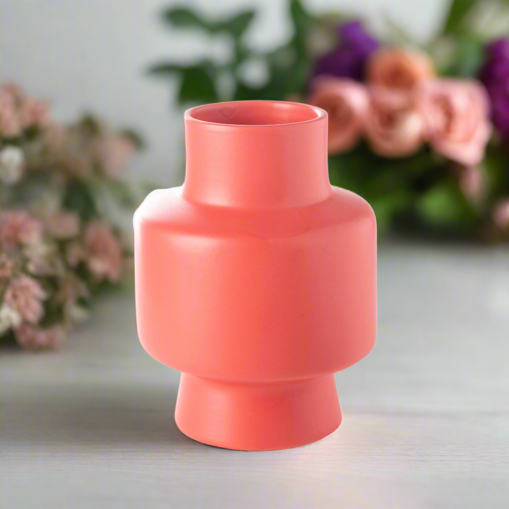 Zoey Ceramic Round Pipe Vase