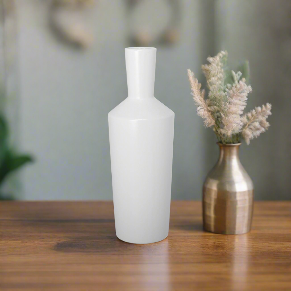 Shiloh Ceramic White Vase