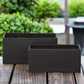Zayre Rectangle Ceramic Planter Set (Set of 2)
