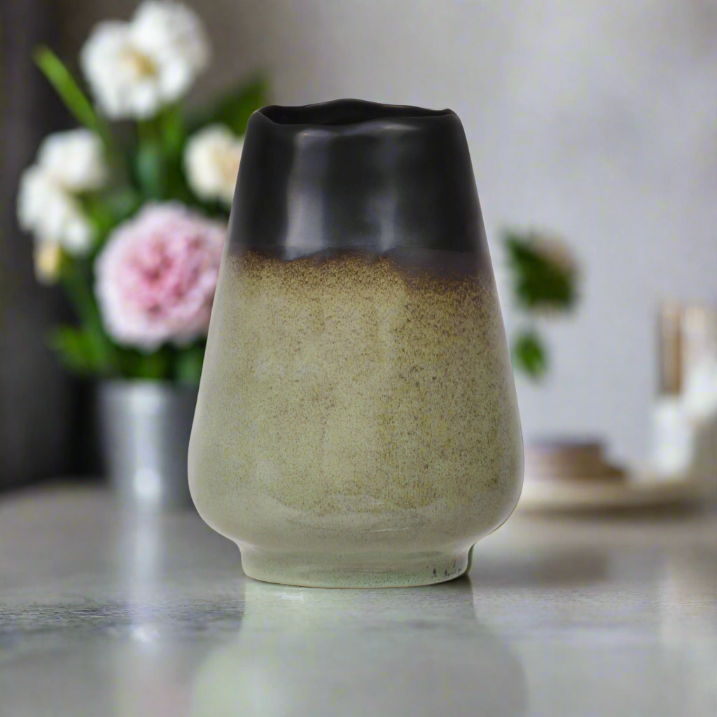 Zina Ceramic Round Bellied Vase