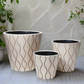 Huorra Wave Ceramic Planter Set (Set of 3)