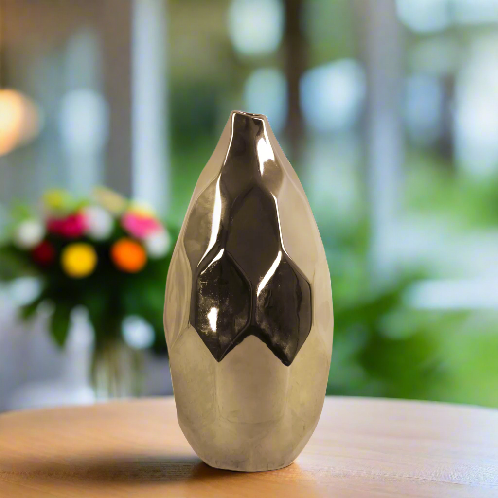 Tillee Ceramic Bellied Pattern Vase