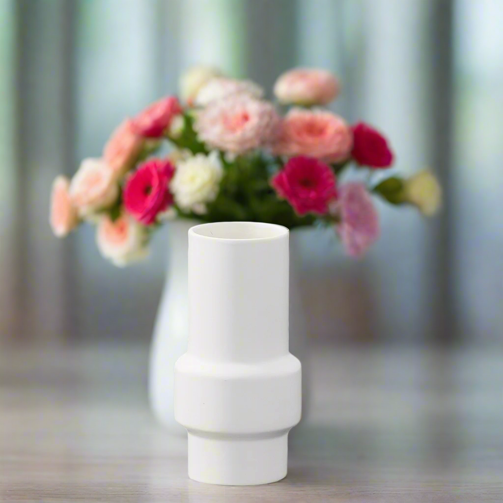 Ira Ceramic Round Pipe Vase