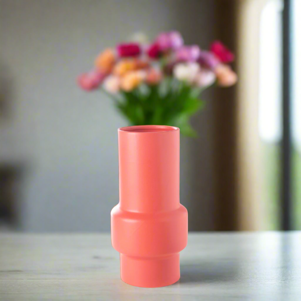 Ira Ceramic Round Pipe Vase