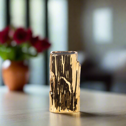 Sabine Ceramic Round Embossed Abstract Vase