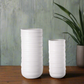Helga Ceramic Patterned Round Vase Set (Set of 2)