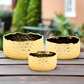 Kyros Hammered Ceramic Planter Set (Set of 3)