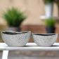 Belloro Geometric Oval Ceramic Planter Set (Set of 2)