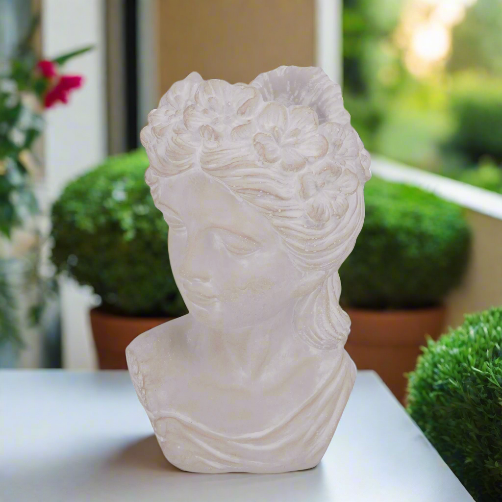 Braelyn Cement Lady Pot
