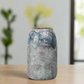Arya Ceramic Round Vase with Irregular Lip and Marbleized Top Design