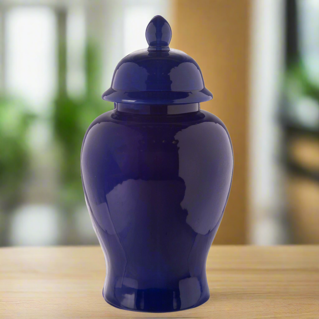 Ceramic Round Ginger/Temple Jar Gloss Finish
